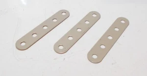 Meccano 5-hole Strips x 3 in fawn-brown (part no.5)  ***NEW*** - Picture 1 of 1