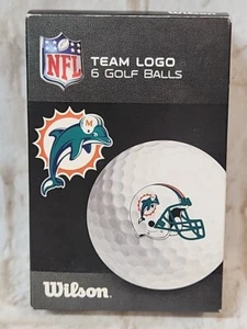 2010 Wilson 6 pack Golf Balls NFL Miami Dolphins NIB (6 Balls) - Picture 1 of 8