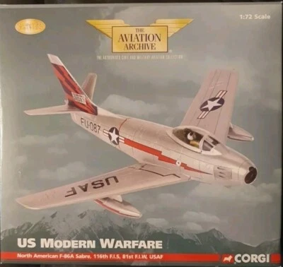 Corgi Aviation North American F-86A Sabre USAF Shepherds Grove Suffolk AA35802 - Image 1 of 4