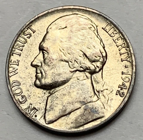 1942P Jefferson War Nickel ***VF/EF*** Cover