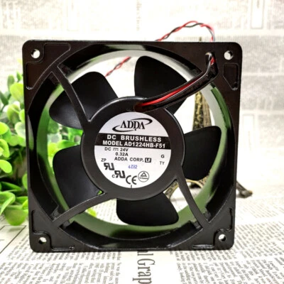 1pc ADDA AD1224HB-F51 12CM 12038 24V 0.32A  2-wire Ball Server Cooling Fan - Image 1 of 4
