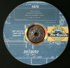 Denver & Rio Grande Western RR 1970 Dotsero to Fruitvale Track Chart PDF on DVD - Picture 1 of 4