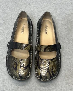 Alegria Feliz Snake Skin Python Leather Mary Jane Shoe Sz 40 US 9 - Picture 1 of 11