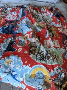 Vintage Rare Star Wars Return Of The Jedi Cotton Curtains. FREE UK POSTAGE. - Picture 1 of 9