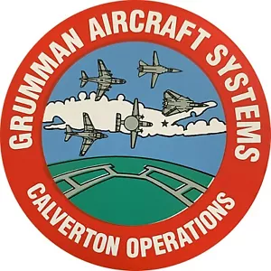 14" rundes Metallschild ""Grumman Flugzeugsysteme, Calverton Operations"" SIG-0108 - Bild 1 von 4