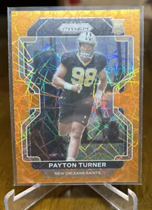 2021 PAYTON TURNER ARANCIONE LASER ROOKIE PANINI PRIZM #379 SAINTS - Foto 1 di 2