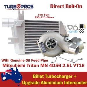 Upgrade Billet Turbo+Intercooler+Oil Feed Pipe For Mitsubishi Triton MN 2.5L - Picture 1 of 14