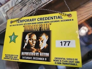 Floyd Mayweather Ricky Hatton CREDENTIAL Medienpass AUTHENTISCH MGM GRAND GARDEN. - Bild 1 von 3