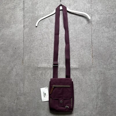 Lacoste Plum Shoulder Bag Small Crocodile Gator Logo Preppy Crossbody Purse - Image 1 of 4
