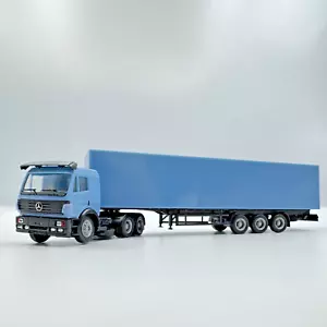 MB-00-001 blue truck with blue semitrailer, scale 1/87 (HO) (blue) - Picture 1 of 5