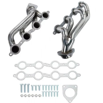 NEW Shorty Headers for 02-16 Chevy Silverado 1500 2500HD 3500HD 4.8 5.3 6.0L - Image 1 of 4