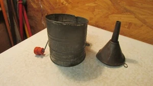 Antique Tin Sifter & Small tin Funnel - Picture 1 of 2