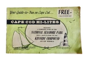 cAPE COD HI LITES NATIONAL SEASHORE PARK KENNEDY COMPOUND MAP GUIDE VTG neocurio - Picture 1 of 12