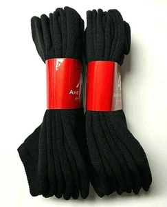 6 Paar solide schwarze gepolsterte tief geschnittene Arbeits-/Sportsocken für Herren Größe 10-13, USA. - Bild 1 von 5