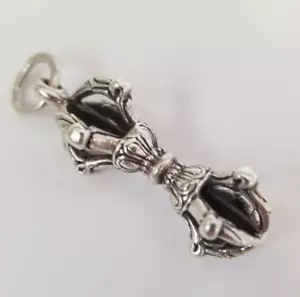 Sterling Silver Blessing Buddhism Vajira Amulet Pendant, Ships from CA - Picture 1 of 6