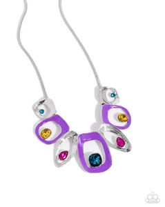 Collar púrpura pintado poéticamente paparazzi nuevo con etiquetas - Imagen 1 de 2