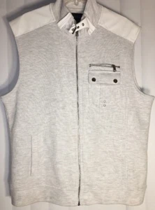 INC international concepts Mens Vest large Color Gray And White - Picture 1 of 10