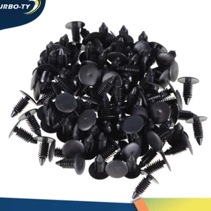 100pcs 8mm Hole Plastic Rivets Fastener Push Clips Clip for Car Auto Fender - Picture 1 of 7