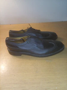 Florsheim Royal Imperial WINGTIP Black LEATHER US 14 A MADE IN USA Vtg 647997 - Picture 1 of 8