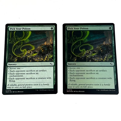 Pick Your Poison 2x 0170 1x Foil & 1x Common Murders at Karlov Manor MKM MTG LP - Image 1 of 4