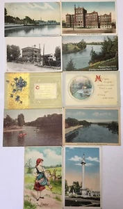 Lote De 10 Postales De Colección Usadas Y Sin Usar VT, Que, Ríos, Pascua, Deseos Lote #8 - Imagen 1 de 4