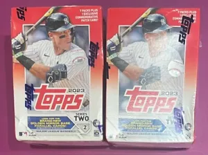 2x 2023 Topps Baseball Series 2 Sealed BLASTER Box 99 Cards wth EXCLUSIVE Relic - Picture 1 of 1