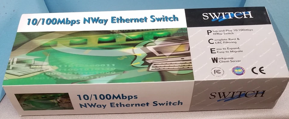 NWAY Ethernet Switch 24 port 10100 Rack Mountable Silver color - Image 1 of 4