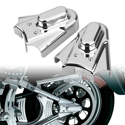 ABS Plastic Rear Swingarm Axle Covers For Harley Softail Custom FXSTC 1986–1999 - Image 1 of 4