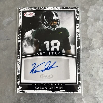 2022 SAGE Artistry - Autographs #A-KG2 Kalon Gervin (AU, RC) - Image 1 of 2