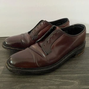 Vintage Florsheim Imperial 93606 Shell Cordovan Schuhe Herren 8.5C braun einfache Zehe - Bild 1 von 18