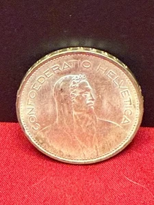 Moneta argento 5 franchi Svizzera 1967 B - Foto 1 di 4