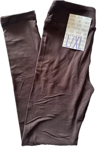 NWT LuLaRoe Kids L/XL (8-14) Solid Dark Brown Leggings - Picture 1 of 12