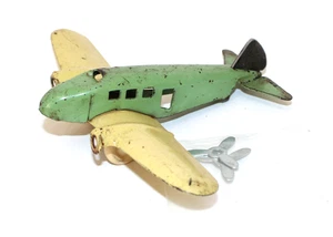 Wyandotte Pressstahl Beechcraft? Flugzeug 7" WS 2 Prop 30er-40er Jahre - Bild 1 von 3