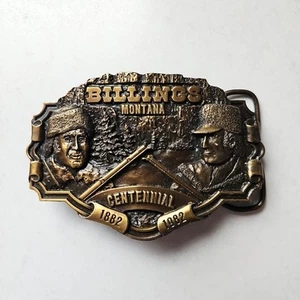 Fibbia per cintura Billings Montana 1882-1982 Centennial Ltd Ed Siskiyou per Macy's - Foto 1 di 10