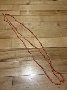 Multi Strang Koralle Perlen Halskette - Bild 1 von 2