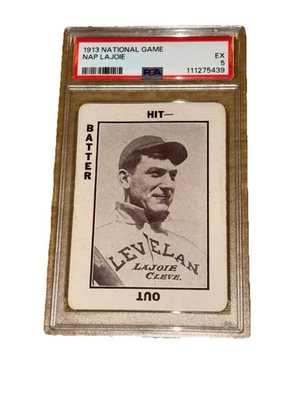 1913 National Game PSA 5 Larry Napoleon Nap Lajoie HOF Baseball Card - Image 1 of 2