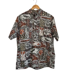 Bishop St Apparel Herren Hawaii Print Pullover Shirt Gr. M Kurzarm Aloha - Bild 1 von 5