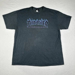 T-shirt grafica vintage Thrasher rivista skateboard uomo XL manica corta grigio - Foto 1 di 9