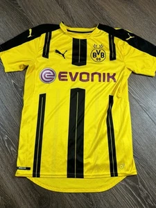Borussia Dortmund 2016 2017 Home Football Soccer Jersey Puma Adult Small Yellow - Picture 1 of 6