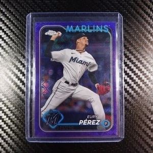 2024 Topps Chrome Logofractor Edition - Eury Pérez #6 refractor púrpura/250 - Imagen 1 de 2