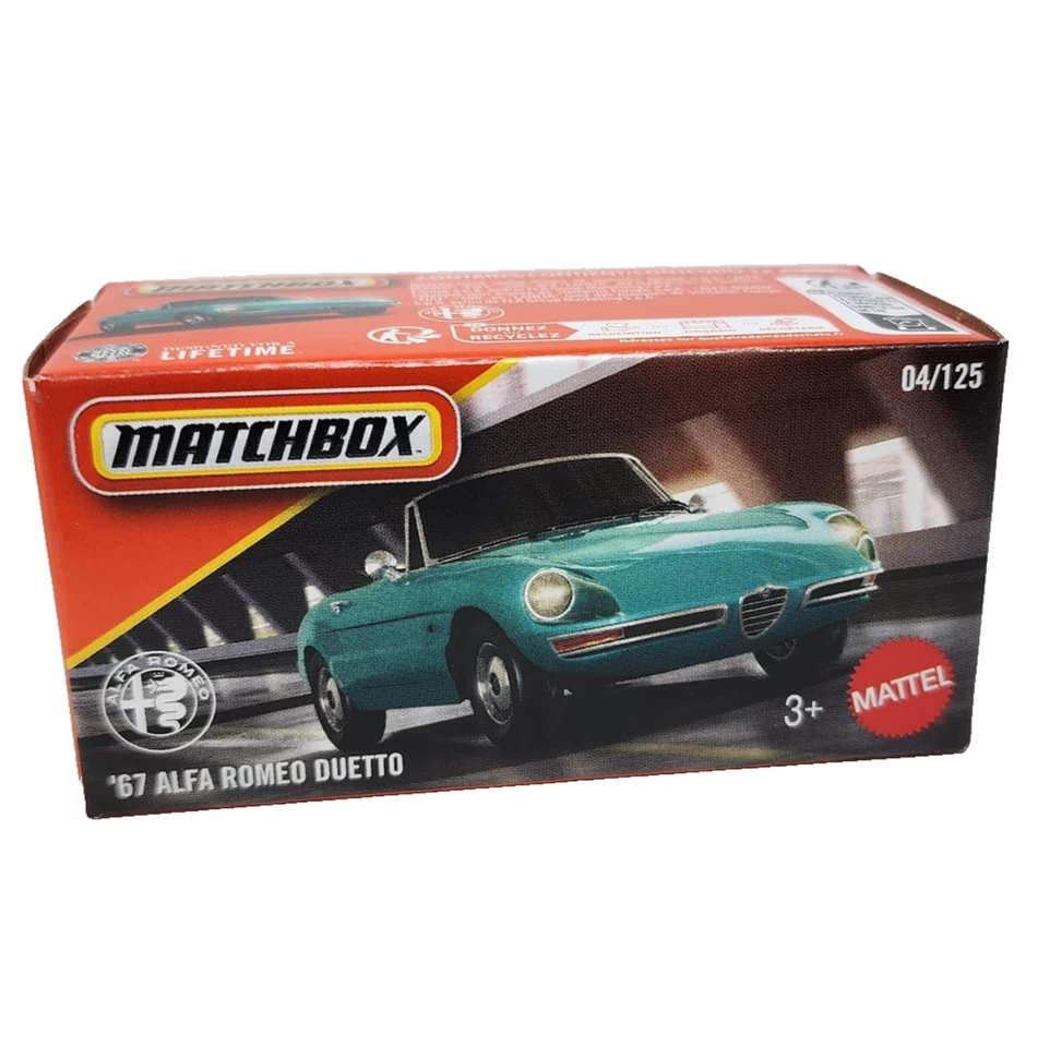 '67 Alfa Romeo Duetto Mint Matchbox Power Grabs 2026 MB1525 1/64 Toy Car JHR43 - Image 1 of 1