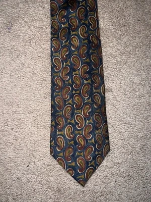 Hathaway Tie Vintage Paisley 100% Silk Made in USA Imported Fabric - Image 1 of 4