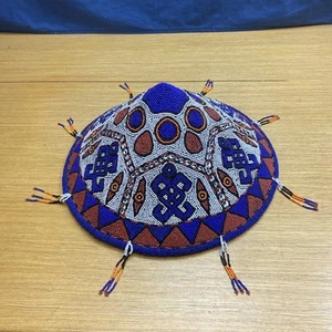 Vintage Beaded Sumatra Traditional Indonesia Ceremonial Hat - Picture 1 of 9