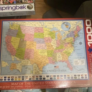 NIB EuroGraphics Map of The United States Jigsaw Puzzle (1000 Piece) NEW - Picture 1 of 1