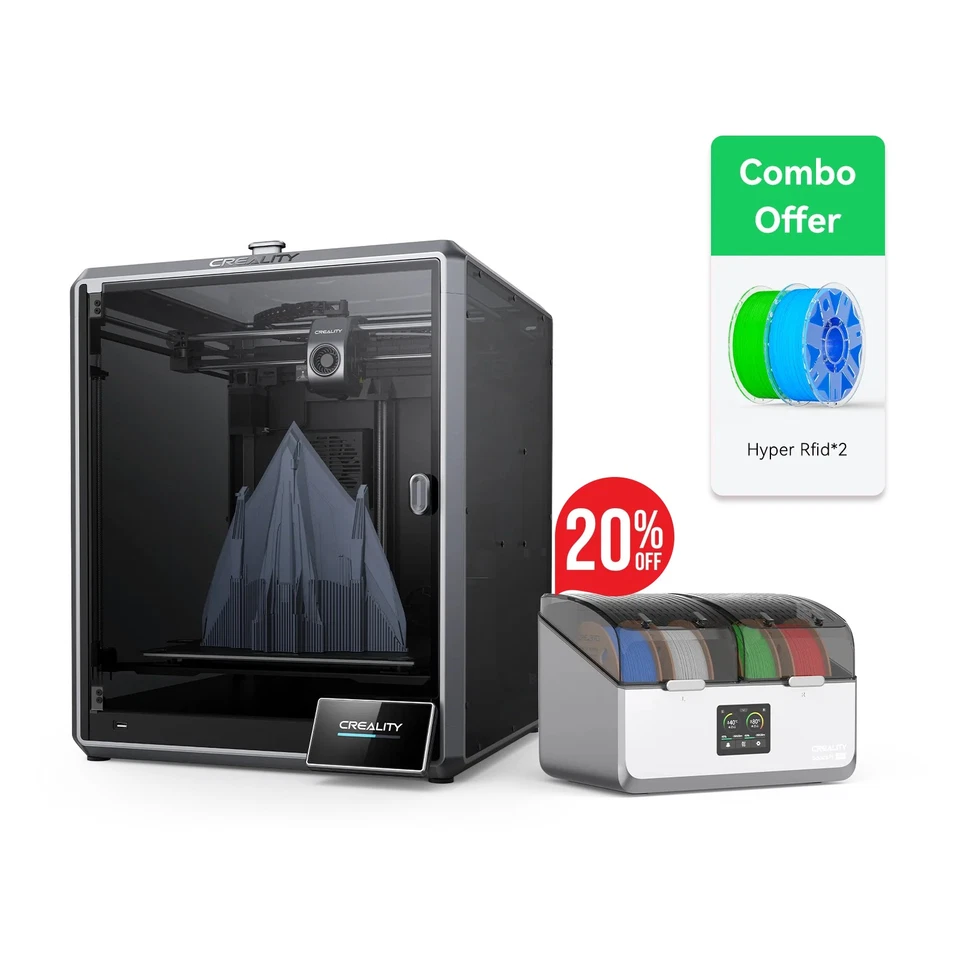 Creality K1C/K1 Max/K2 Plus 3D Printer & SpacePi X4 Filament Dryer Box & PLA*2 - image 1 of 4