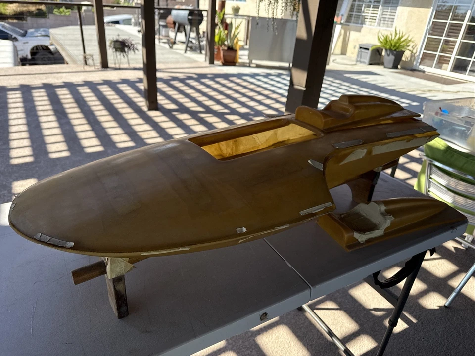 Vintage 45” Shovel Nose Hydro Never Built Fiberglass Hull - Image 1 of 4