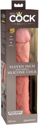 King Cock 11" Silicone Dual Density Cock Light 28 cm - image 1 of 4