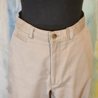 Tan Beige DOCKERS PANTS Womens Flat Front Khakis 29x28 High Rise 12" Nautical S - Image 1 of 4
