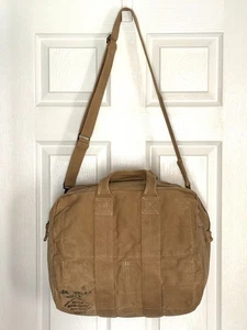 Borsone militare da viaggio in tela beige kaki DENIM AND SUPPLY CO Ralph Lauren - Foto 1 di 22