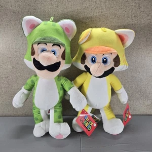 Super Mario Bros Nintendo 2021 Cat Suit Mario Frog Luigi 15" Good Stuff Plush - Picture 1 of 15